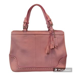 Coach Vintage light rose pink, pebbled leather Hampton Handbag